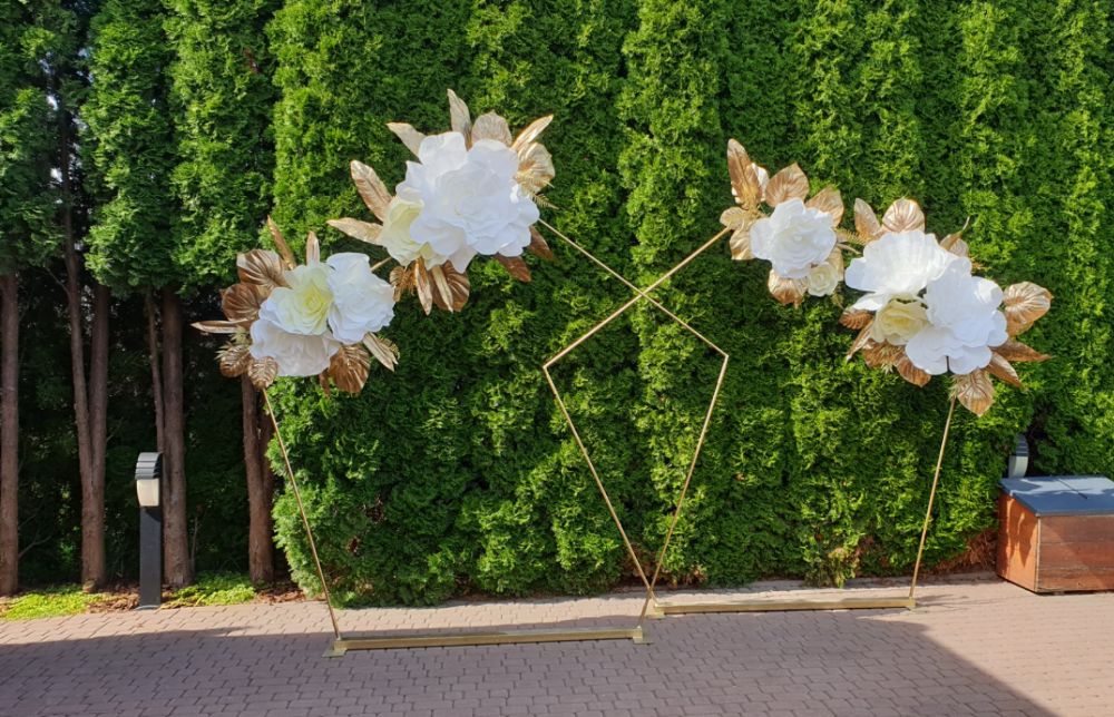 Ścianka weselna, dekoracja za Parą Młodą, Tło dekoracyjne