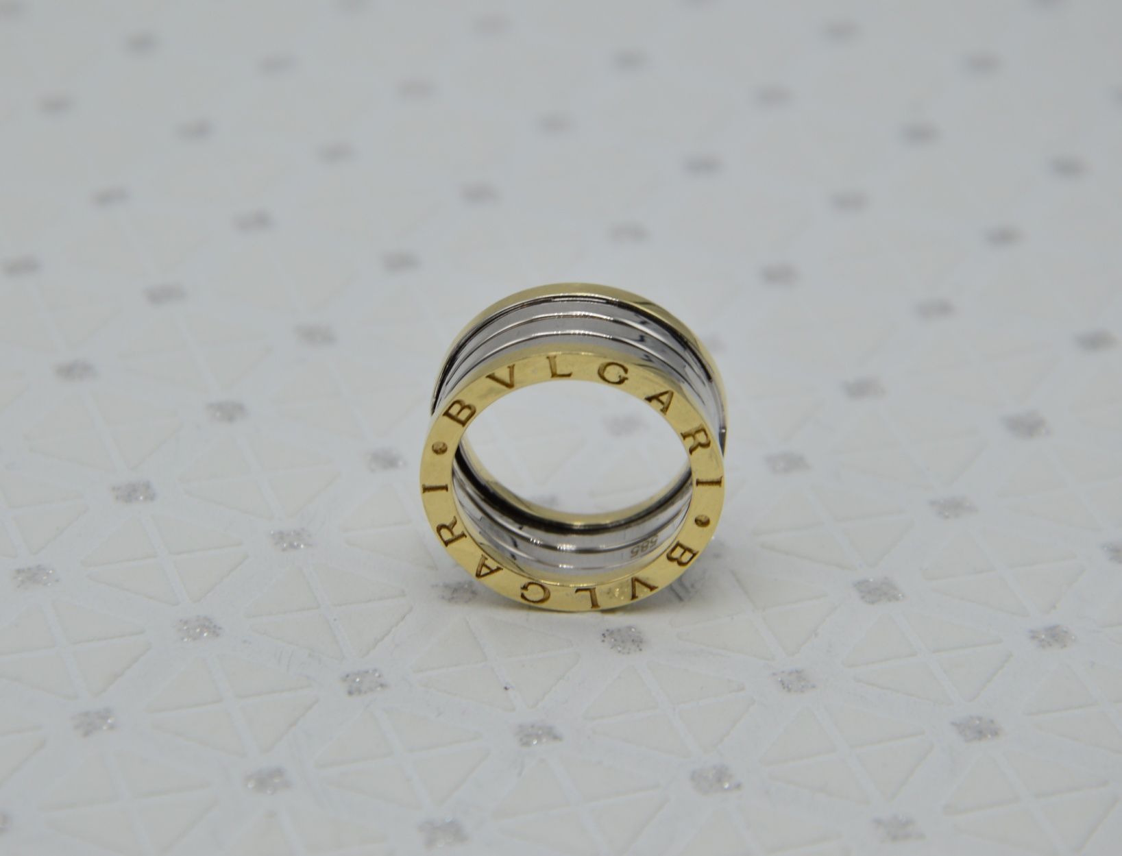 Nowy złoty Bulgari B.zero1 pierścionek sygnet obrączka Bvlgari 585 14K