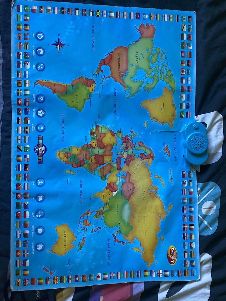 Dumel Mapa Świata Interaktywna Gra Edukacyjna PL
