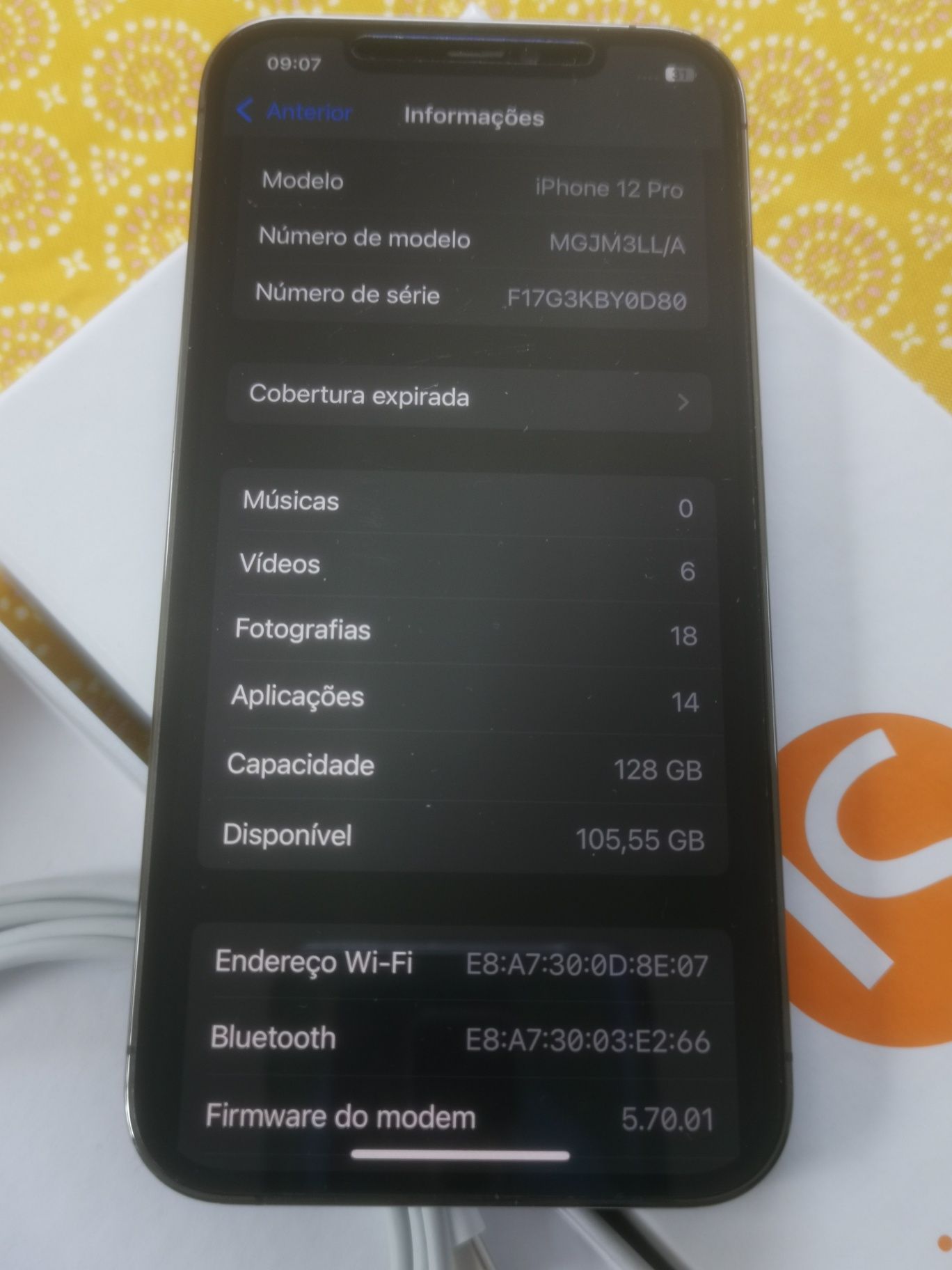 iPhone 12 PRO 128 gigas com factura Iservice cinza como novo