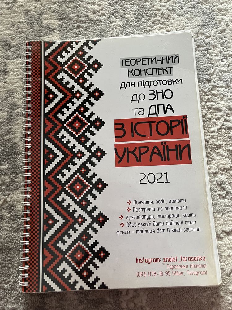 Теоретичний конспект для підготовки ДО ЗНО/ДПА/НМТ з Історії України