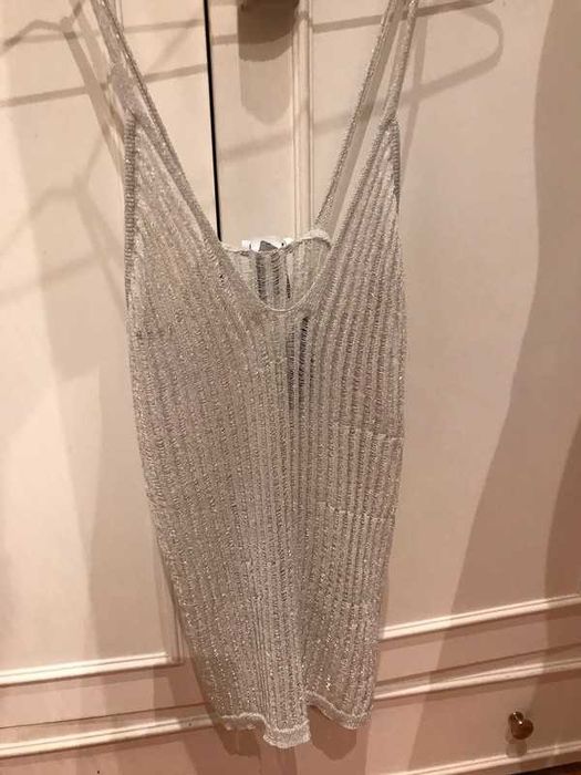 Top metalizado lingerie Zara, tamanho L