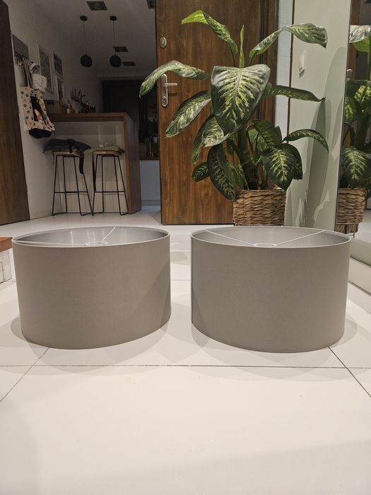 Dwa SZARE abażury FI38 H22