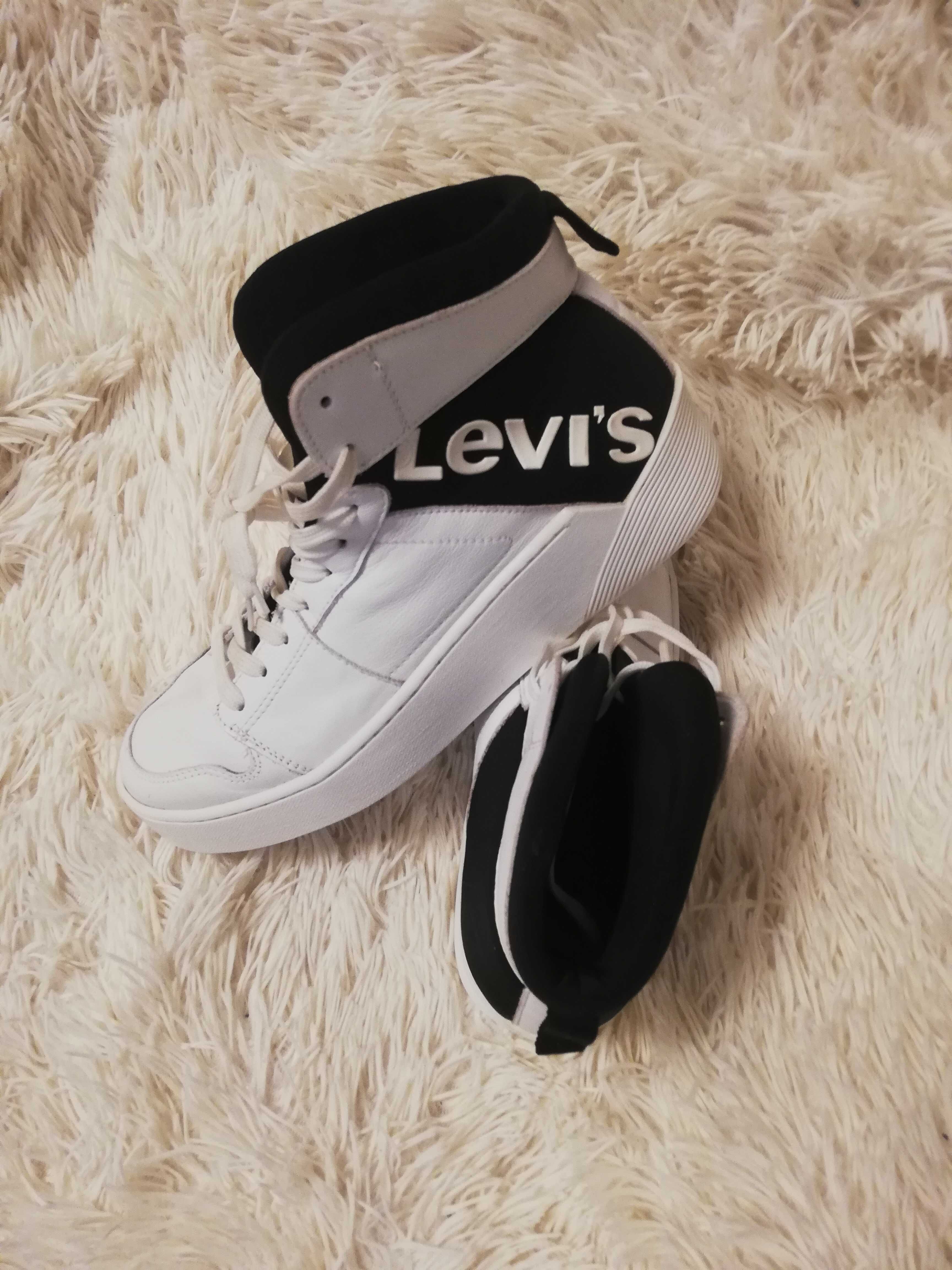buty Levis za kostkę Mullet 40 białe Levis 40 za kostkę skórzane