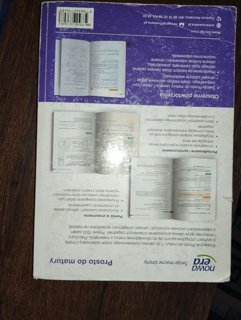 Podręcznik do matematyki technikum liceum 1 prosto do matury