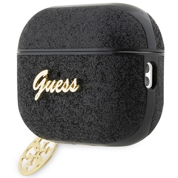 Etui Guess Glitter Flake 4G Charm Na Airpods Pro 2 - Czarne