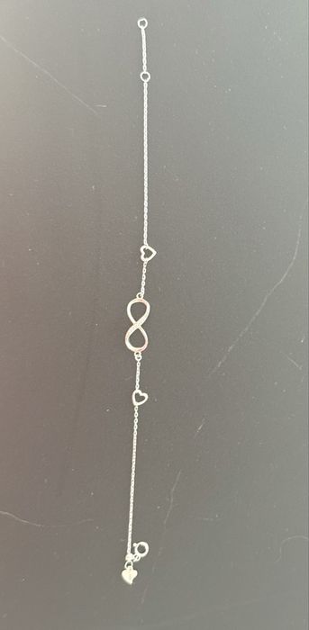 Срібний браслет «нескінченність»
