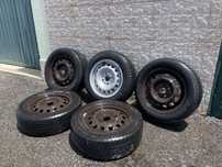 4 Pneus 185/60 R14 com Jantes de Aço + Suplente