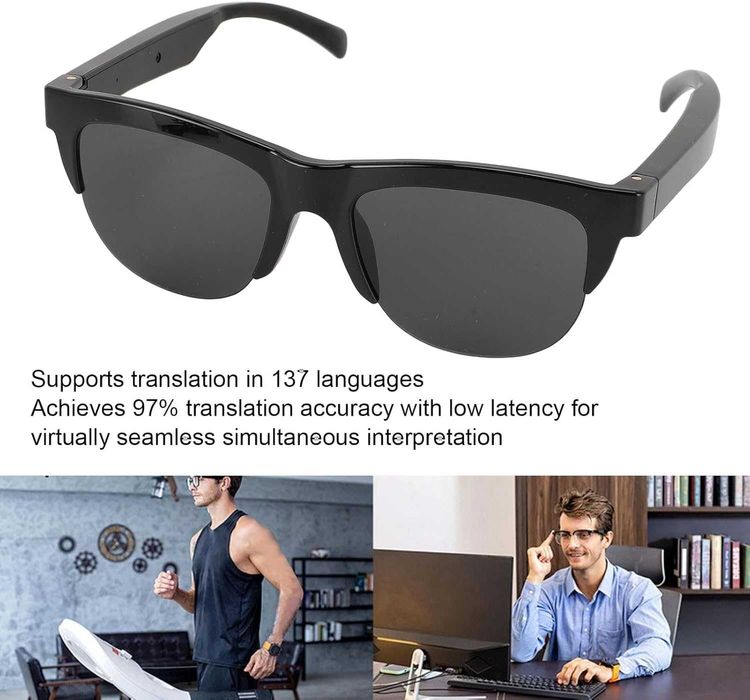 Inteligentne okulary do tłumaczenia języka tłumaczenie 137 języków