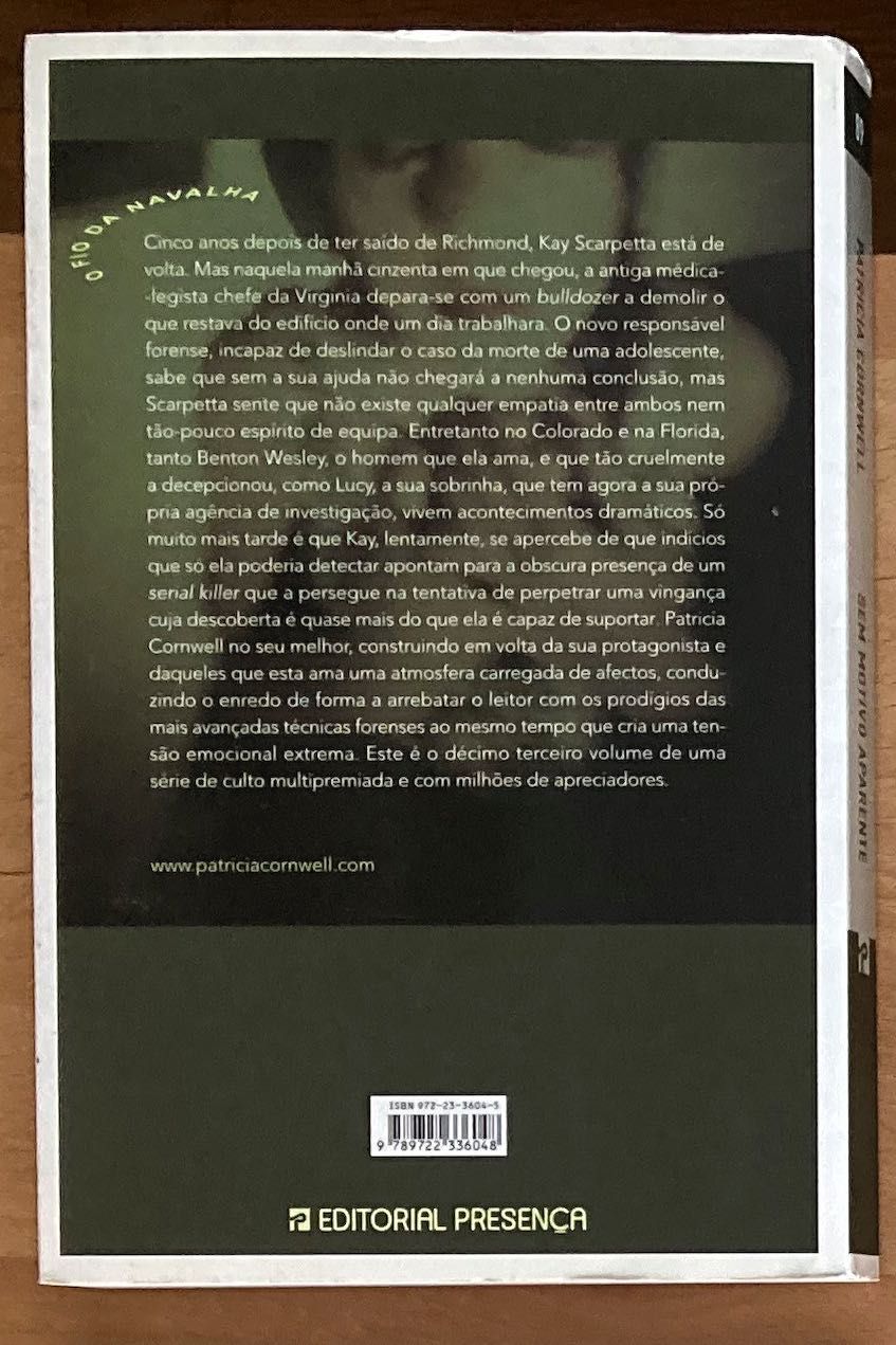 “Sem Motivo Aparente” de Patricia Cornwell