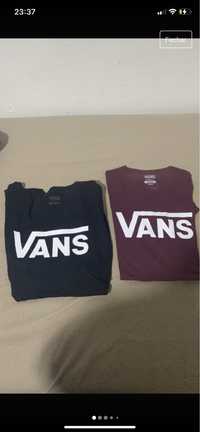 tshirts da vans preta e bordo