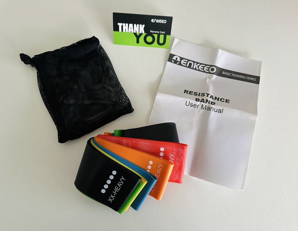 Pack de 6 bandas de resistência elásticas ENKEEO