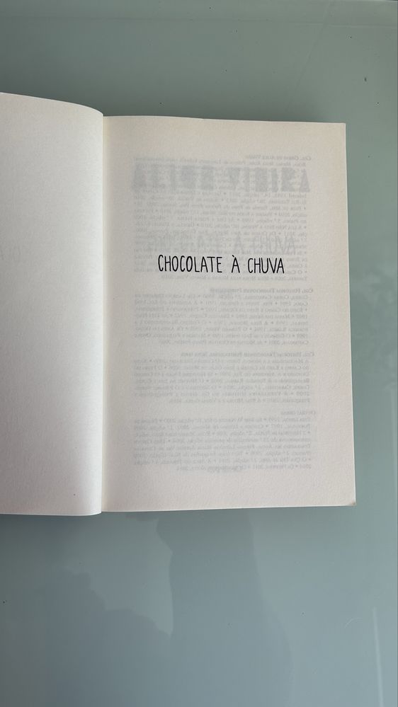 Chocolate à chuva livro - Alice Vieira