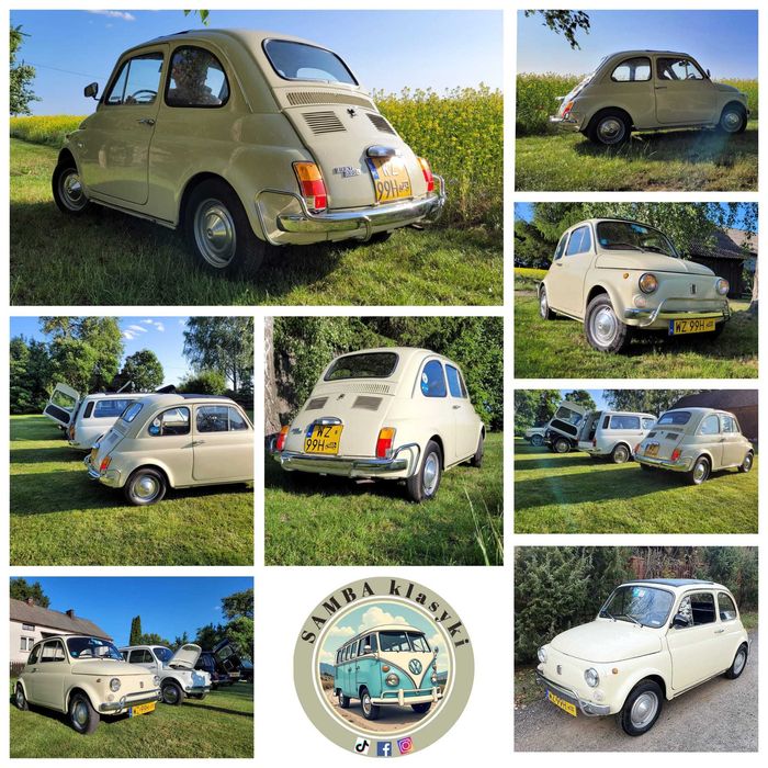 Fiat 500 - Samochód Auto do ślubu, event,film,zabytkowy, SAMBA klasyki