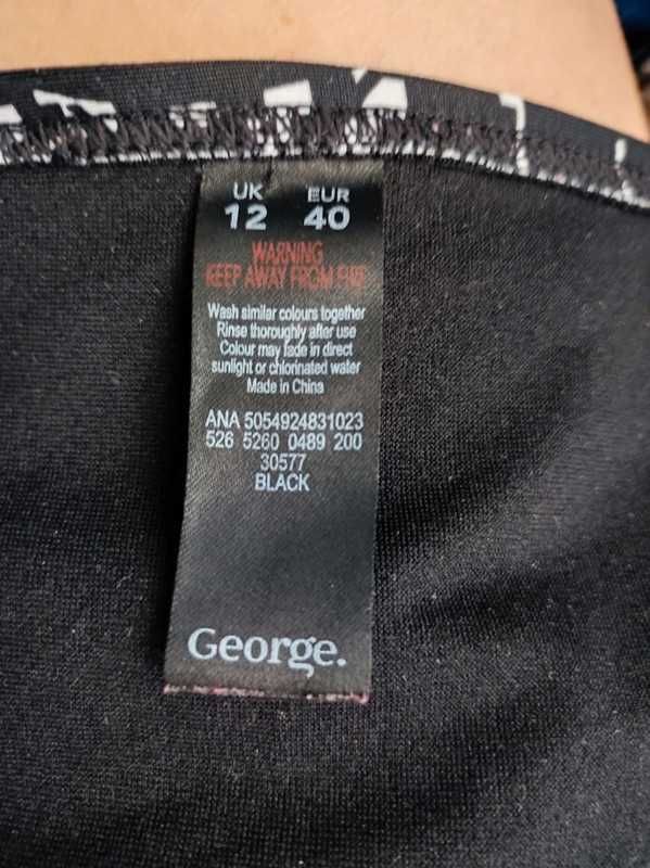 George r 40 80 B/C strój kąpielowy we wzory liście