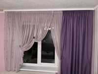Штора на вікно, фіолетовий колір+карниз