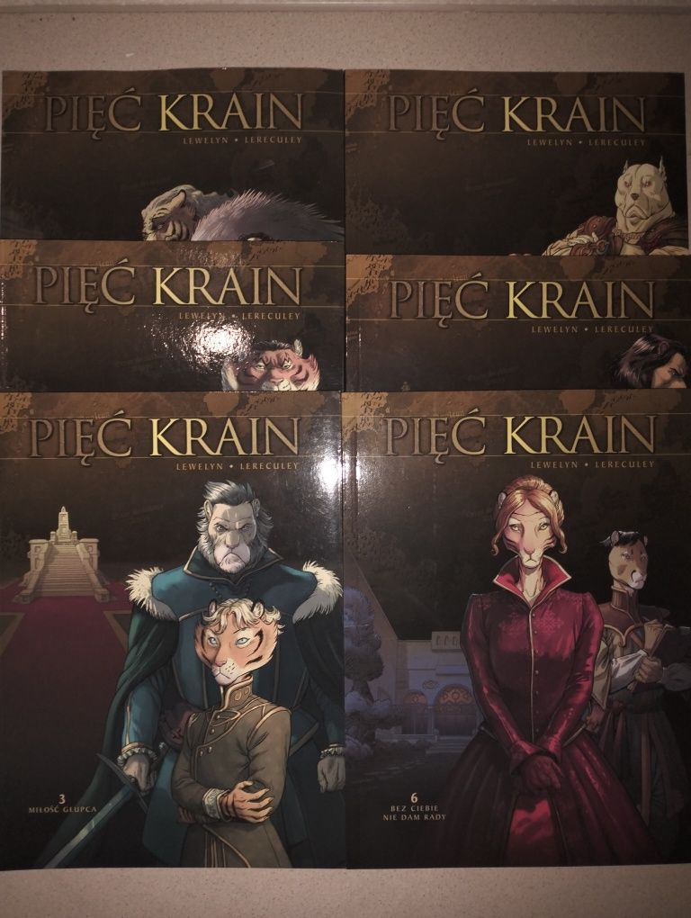 Komiksy pięć krain tom 1,2,3,4,5,6 komplet