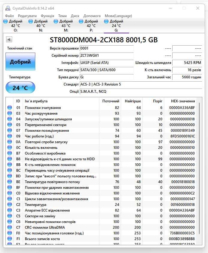 Жорсткий диск Seagate Expansion Desktop 8 ТБ (STEB8000402) HDD ТБ