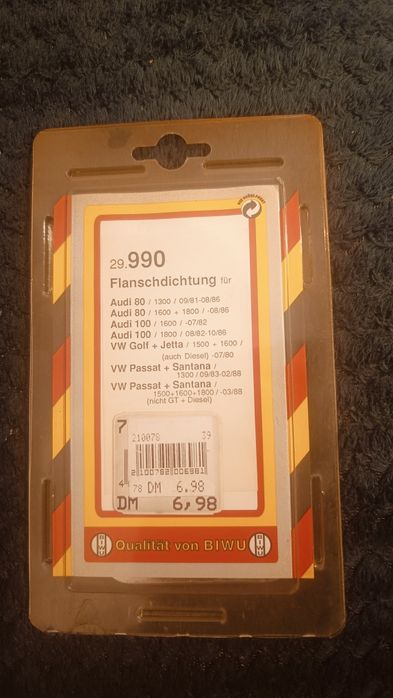 Nowa Uszczelka tłumika audi80/100 VW golf/passat/santana