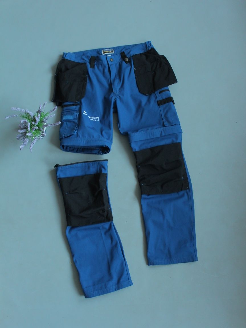 Робочі штани трансформери шорти будівельні чоловічі з наколінники l xl