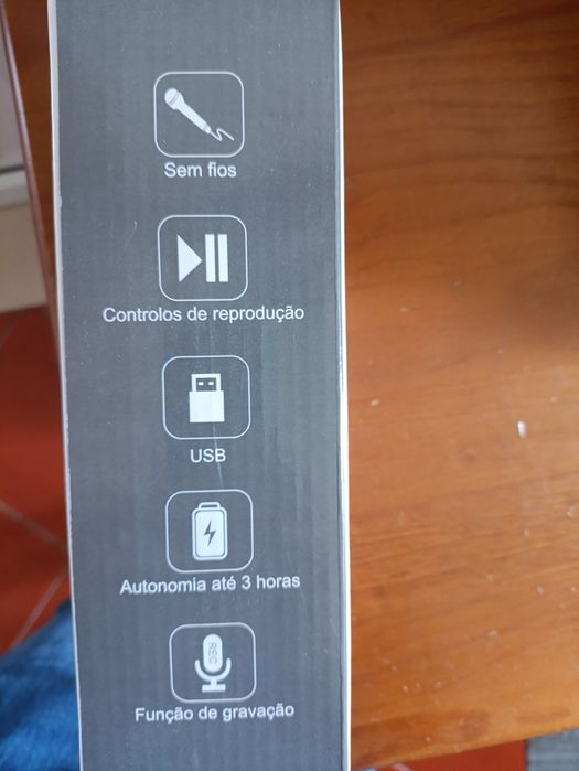 Microfone embalado e selado