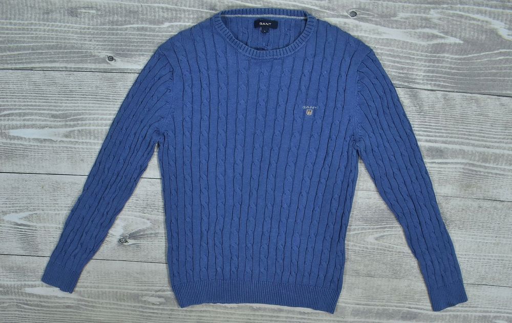 Gant Bawełniany Sweter Męski Warkocz L