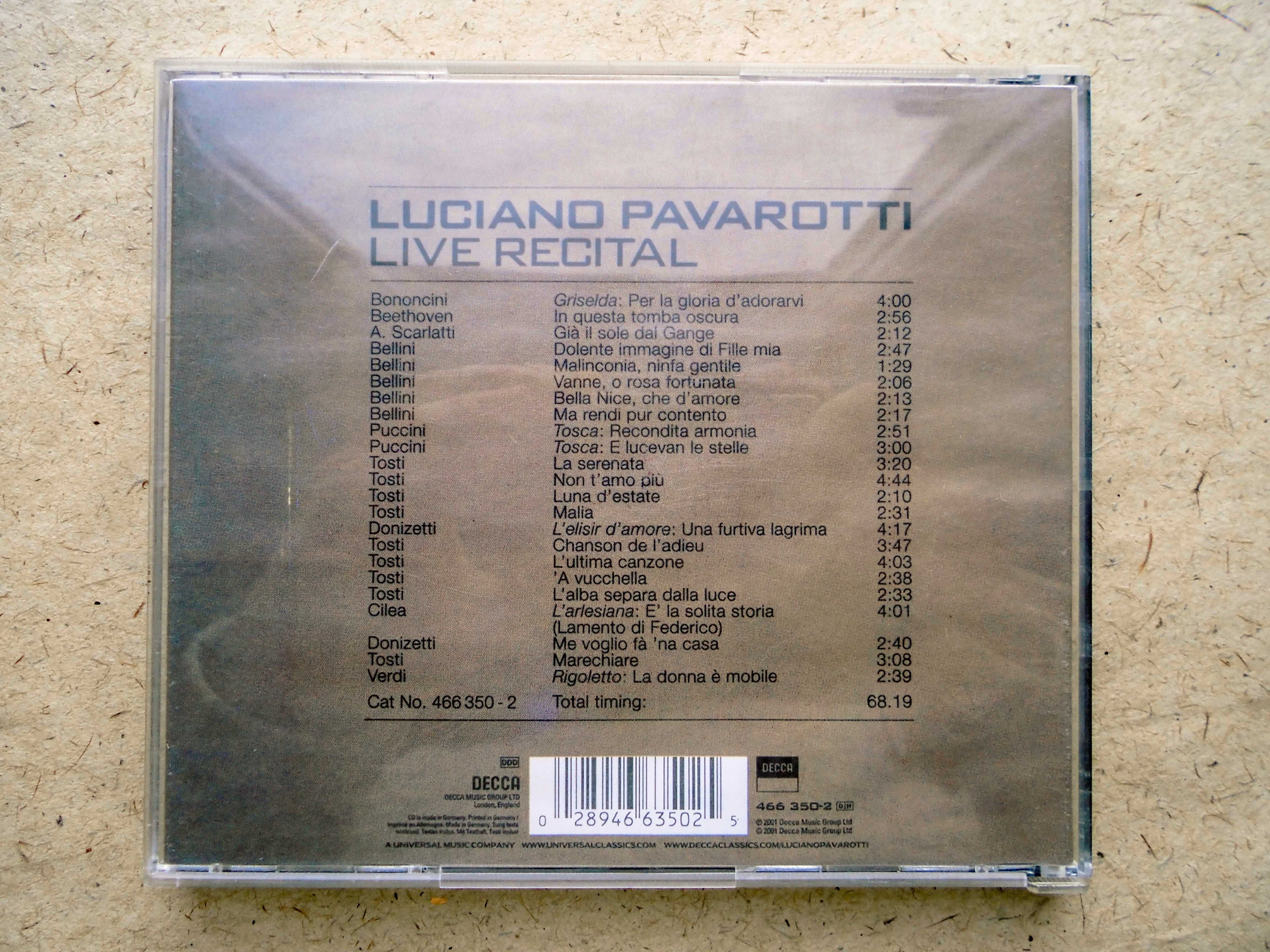 CD диск Luciano Pavarotti - Live Recital