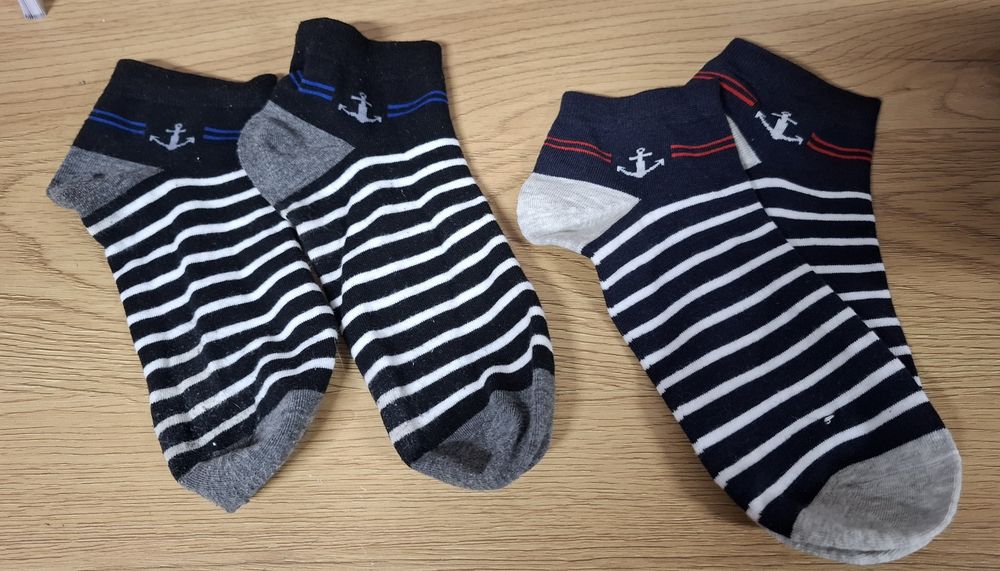 Skarpety stopki marynarskie w paski 38-40