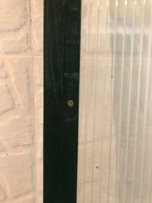 Placa policarbonato 8mm com moldura em madeira