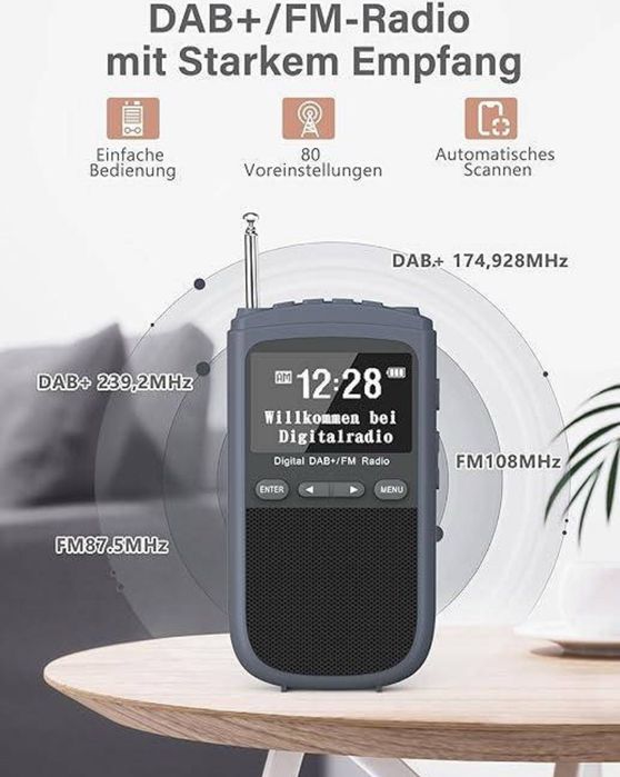 Портативне радіо DAB+/FM Radio Цифрове кишенькове радіо, Компактне рад