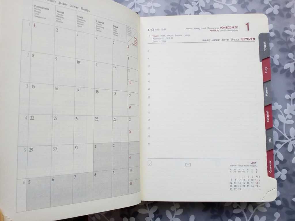 Kalendarz książkowy / notatnik