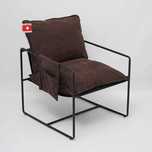 designerski fotel w stylu vintage, wysokiej jakości obicie z materiału