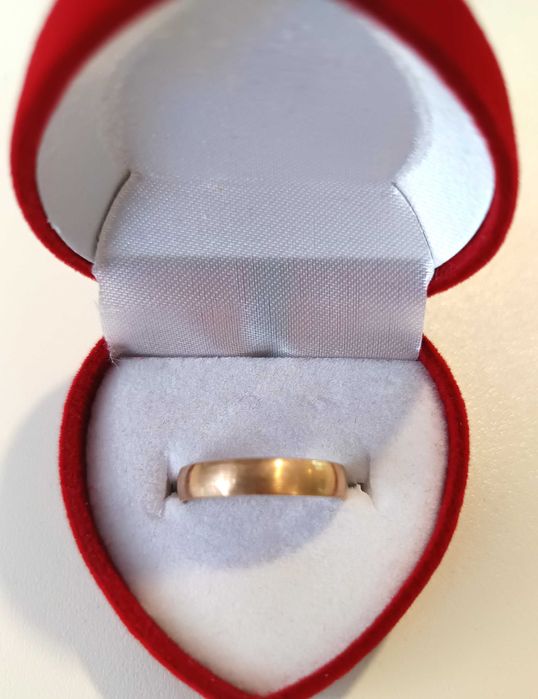 ZŁOTA Obrączka Ślubna Klasyczna 4 MM Półokrągła 585 r19 1,93g