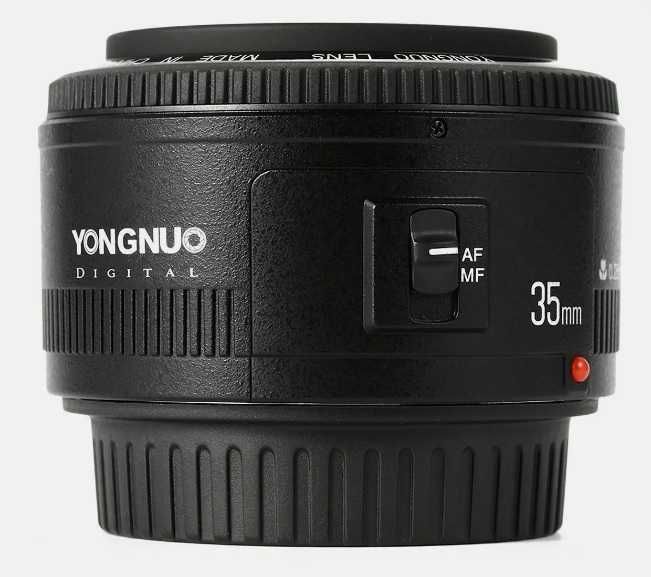 Yongnu 35mm F2, estado TOP veio com máquina para Canon