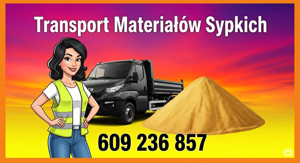 Usługi transportowe materiałów sypkich do 3 ton usługi mini wywrotka