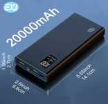 Powerbank O Dużej Pojemności 20 000mAh Szybkie Ładowanie! 2x USB 1x C