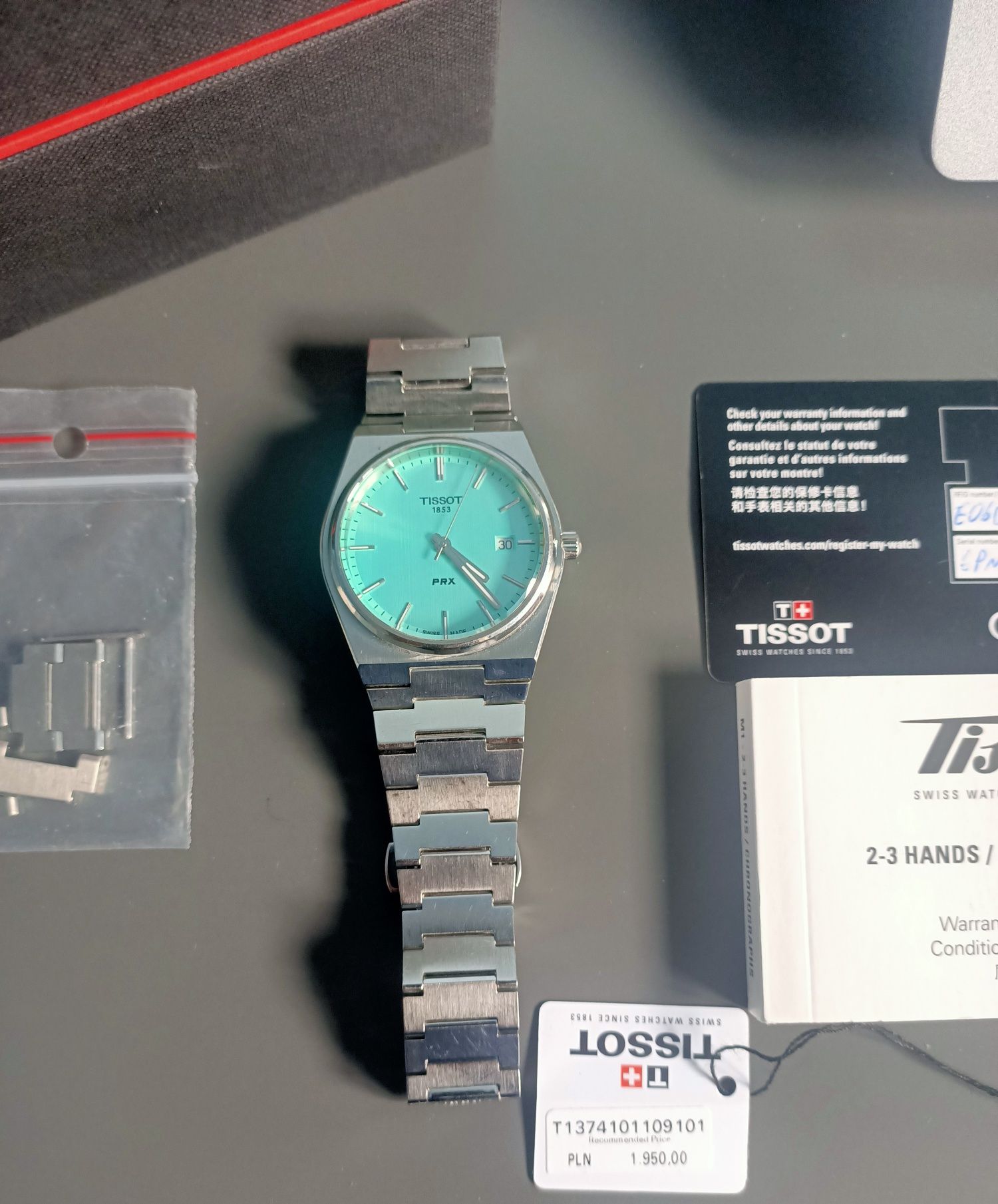 Tissot PRX “Tiffany Blue” – stan BDB - pełen zestaw