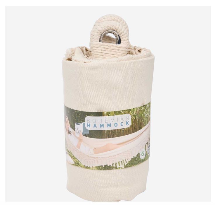 Stylowy hamak boho – 100 × 275 cm, z recyklingu