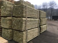 Słupki palisada drewniana fi 8-9cm 250cm imp. ciśnieniowa HIT Swadzim