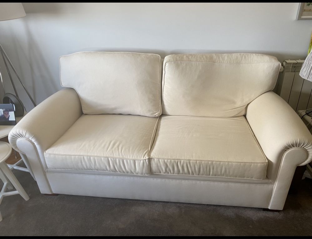 Sofa 3 lugares branco sujo