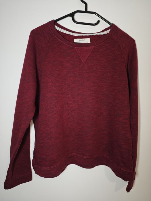 Bluzka bluza z długim rękawem bordowa burgundowa rozmiar S klasyczna