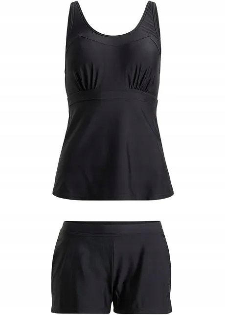 B.P.C tankini czarne z szortami ^50
