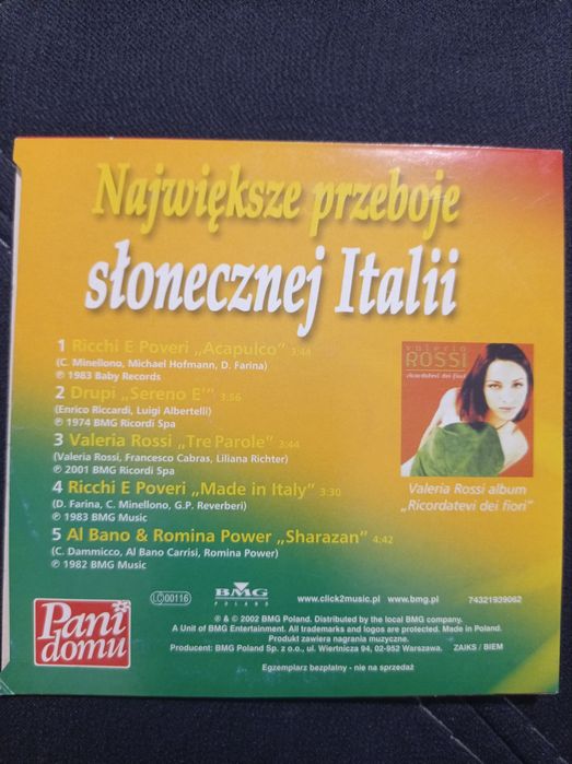 Włoskie przeboje - płyta CD