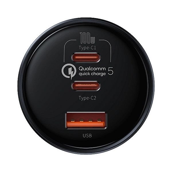 Baseus szybka ładowarka samochodowa USB / USB Typ C 160W PPS Quick Cha