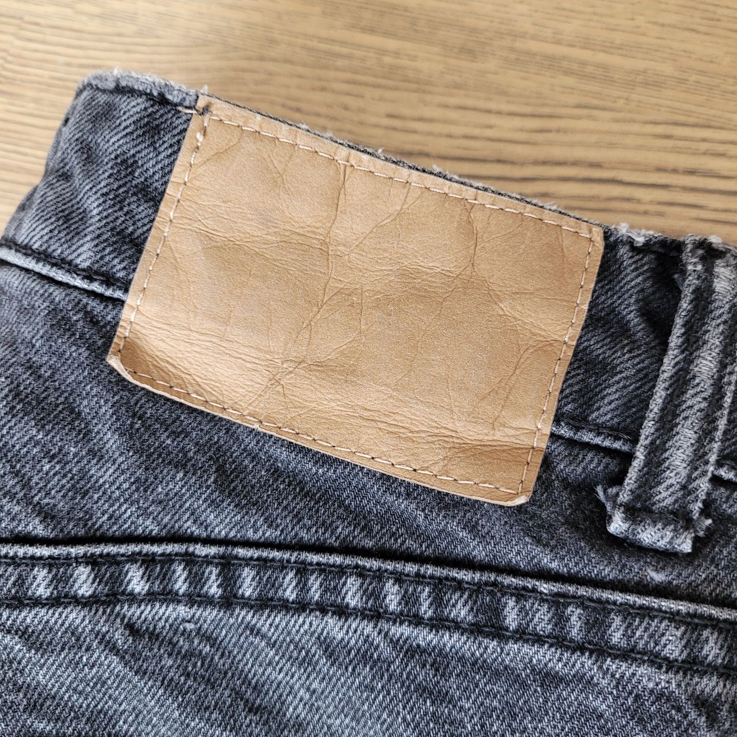 Spodnie jeansowe mom fit 34 czarne zara