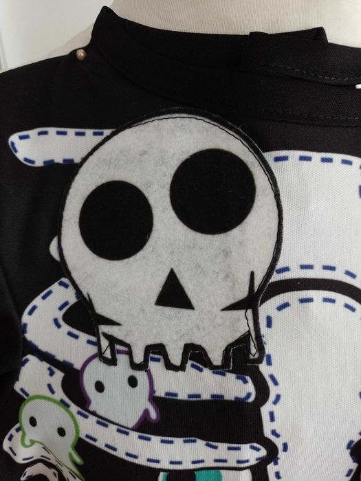 NOWY strój karnawałowy KOŚCIOTRUPA SZKIELETORA przebranie 80/92 (36)