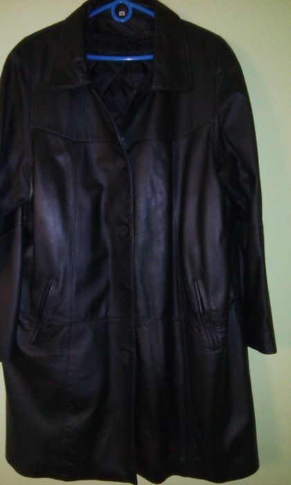 Płaszcz damski ze skóry