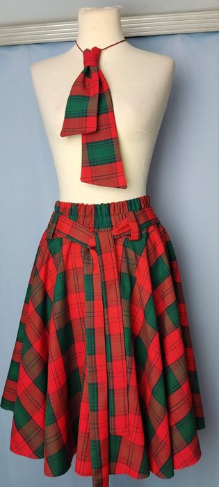 Spódnica z koła w kratkę  roz. uniwersalny