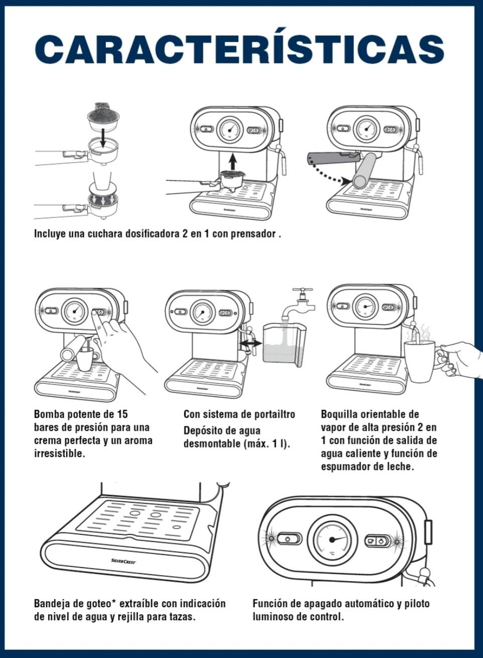 Máquina Expresso, NOVA, nunca usada, SilverCrest SEM 1100 D3