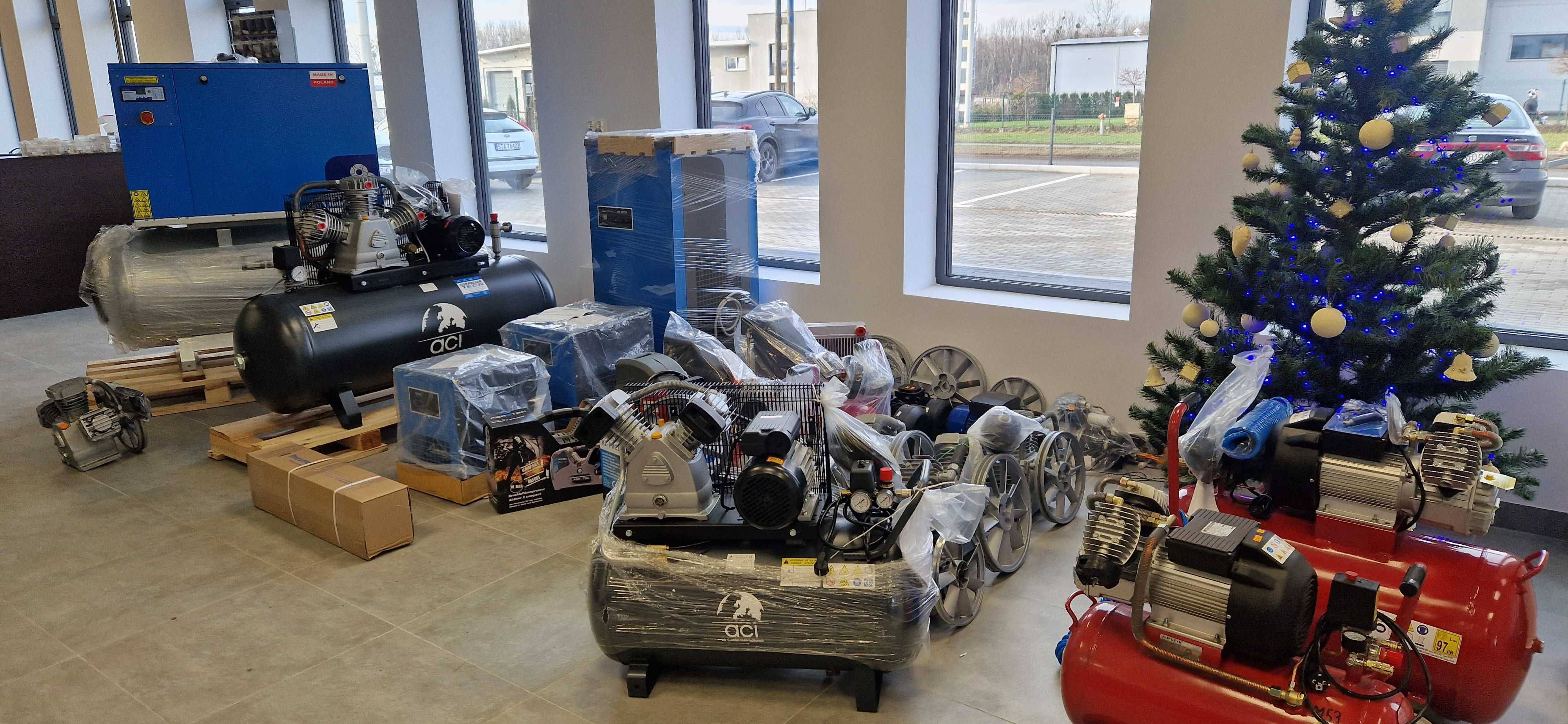 Kompresor tłokowy ACI / REMEZA zbionik 270L wydajność 950L/min FV nowy